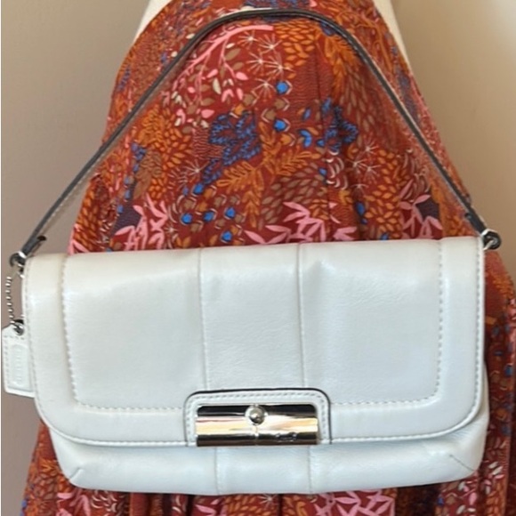 Coach | Kristin Ivory Shoulder Bag Wristlet Silver Hardware Hang Tag - Picture 1 of 13